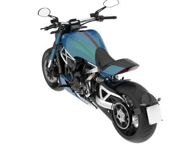 Motorcycle isolated on white background. 3d rendering - illustration