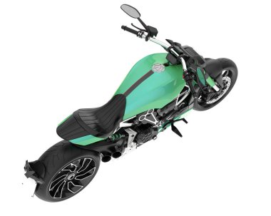 Motorcycle isolated on white background. 3d rendering - illustration