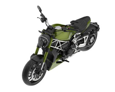Motorcycle isolated on white background. 3d rendering - illustration