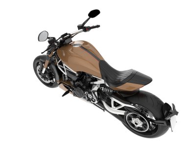 Motorcycle isolated on white background. 3d rendering - illustration
