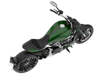 Motorcycle isolated on white background. 3d rendering - illustration