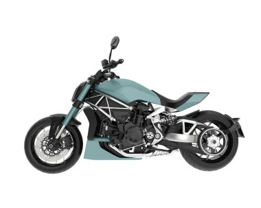 Motorcycle isolated on white background. 3d rendering - illustration
