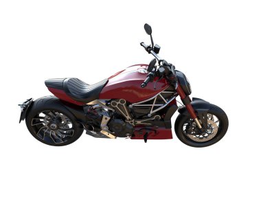 Motorcycle isolated on white background. 3d rendering - illustration