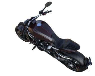 Motorcycle isolated on white background. 3d rendering - illustration