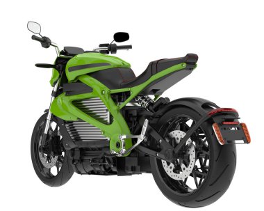 Motorcycle isolated on white background. 3d rendering - illustration