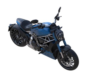 Motorcycle isolated on white background. 3d rendering - illustration