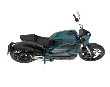 Motorcycle isolated on white background. 3d rendering - illustration