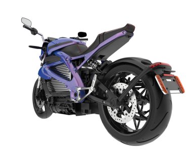 Motorcycle isolated on white background. 3d rendering - illustration