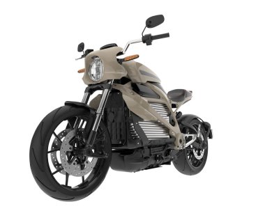 Motorcycle isolated on white background. 3d rendering - illustration