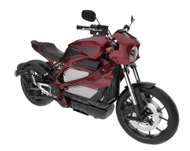 Motorcycle isolated on white background. 3d rendering - illustration