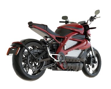 Motorcycle isolated on white background. 3d rendering - illustration