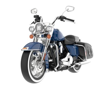 Motorcycle isolated on white background. 3d rendering - illustration