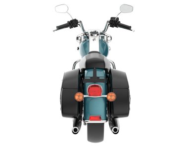 Motorcycle isolated on white background. 3d rendering - illustration