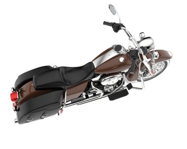 Motorcycle isolated on white background. 3d rendering - illustration
