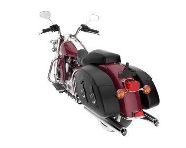Motorcycle isolated on white background. 3d rendering - illustration