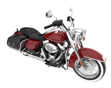Motorcycle isolated on white background. 3d rendering - illustration