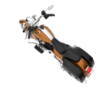 Motorcycle isolated on white background. 3d rendering - illustration