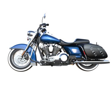 Motorcycle isolated on white background. 3d rendering - illustration