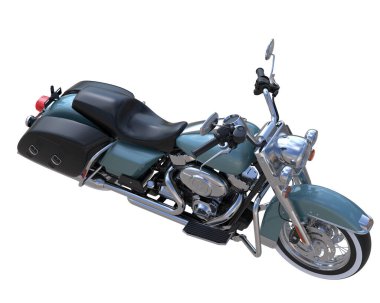 Motorcycle isolated on white background. 3d rendering - illustration