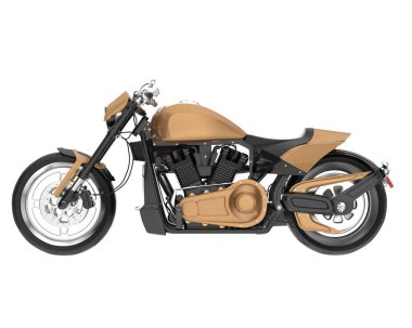 Motorcycle isolated on white background. 3d rendering - illustration