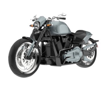 Motorcycle isolated on white background. 3d rendering - illustration