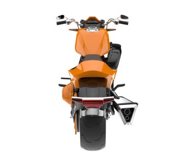 Motorcycle isolated on white background. 3d rendering - illustration