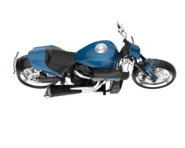 Motorcycle isolated on white background. 3d rendering - illustration