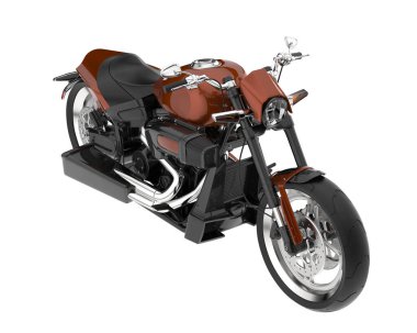 Motorcycle isolated on white background. 3d rendering - illustration