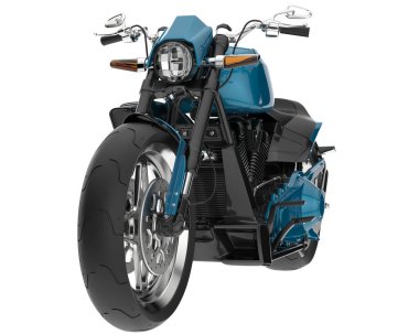 Motorcycle isolated on white background. 3d rendering - illustration