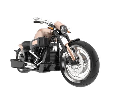 Motorcycle isolated on white background. 3d rendering - illustration