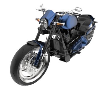 Motorcycle isolated on white background. 3d rendering - illustration