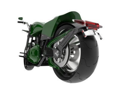 Motorcycle isolated on white background. 3d rendering - illustration