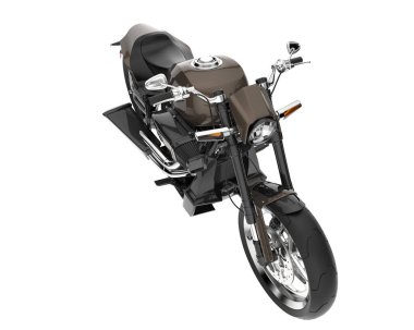 Motorcycle isolated on white background. 3d rendering - illustration