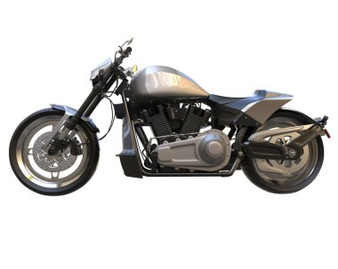 Motorcycle isolated on white background. 3d rendering - illustration