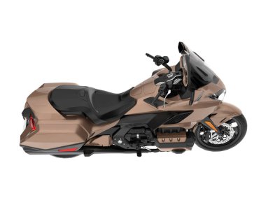 Motorcycle isolated on white background. 3d rendering - illustration