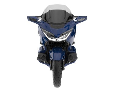 Motorcycle isolated on white background. 3d rendering - illustration