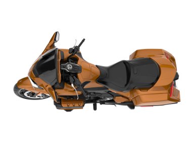 Motorcycle isolated on white background. 3d rendering - illustration