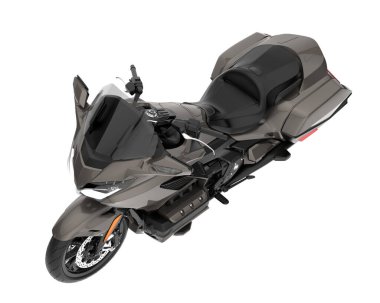 Motorcycle isolated on white background. 3d rendering - illustration