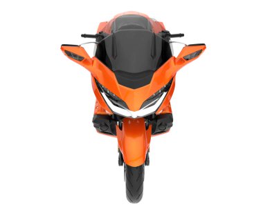 Motorcycle isolated on white background. 3d rendering - illustration