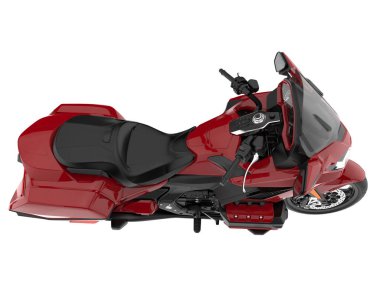 Motorcycle isolated on white background. 3d rendering - illustration