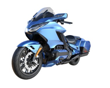 Motorcycle isolated on white background. 3d rendering - illustration
