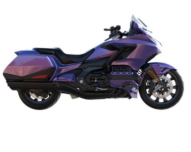 Motorcycle isolated on white background. 3d rendering - illustration