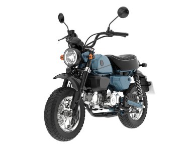 Motorcycle isolated on white background. 3d rendering - illustration