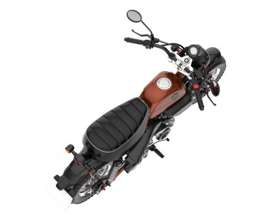 Motorcycle isolated on white background. 3d rendering - illustration