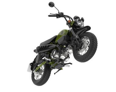Motorcycle isolated on white background. 3d rendering - illustration