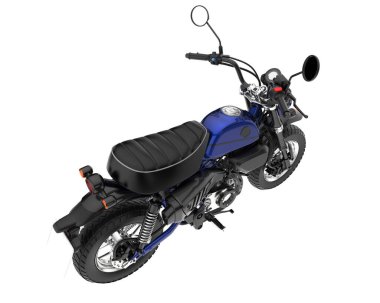 Motorcycle isolated on white background. 3d rendering - illustration