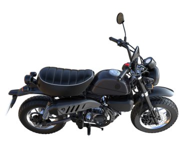 Motorcycle isolated on white background. 3d rendering - illustration