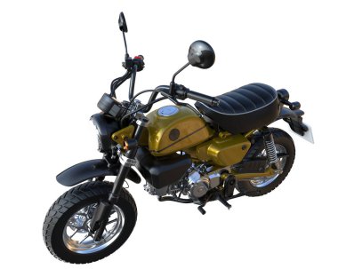 Motorcycle isolated on white background. 3d rendering - illustration