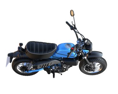 Motorcycle isolated on white background. 3d rendering - illustration