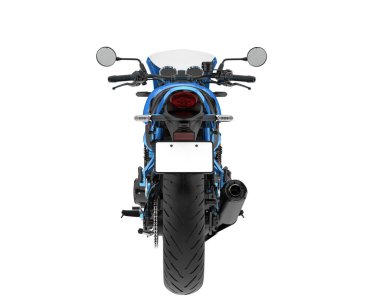 Motorcycle isolated on white background. 3d rendering - illustration